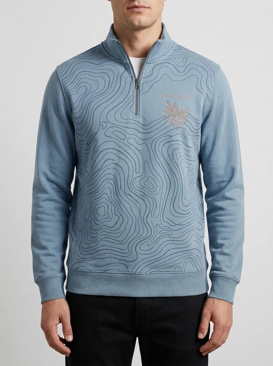 Everyday Half-Zip Topographic Men's Half-Zip Sweatshirt