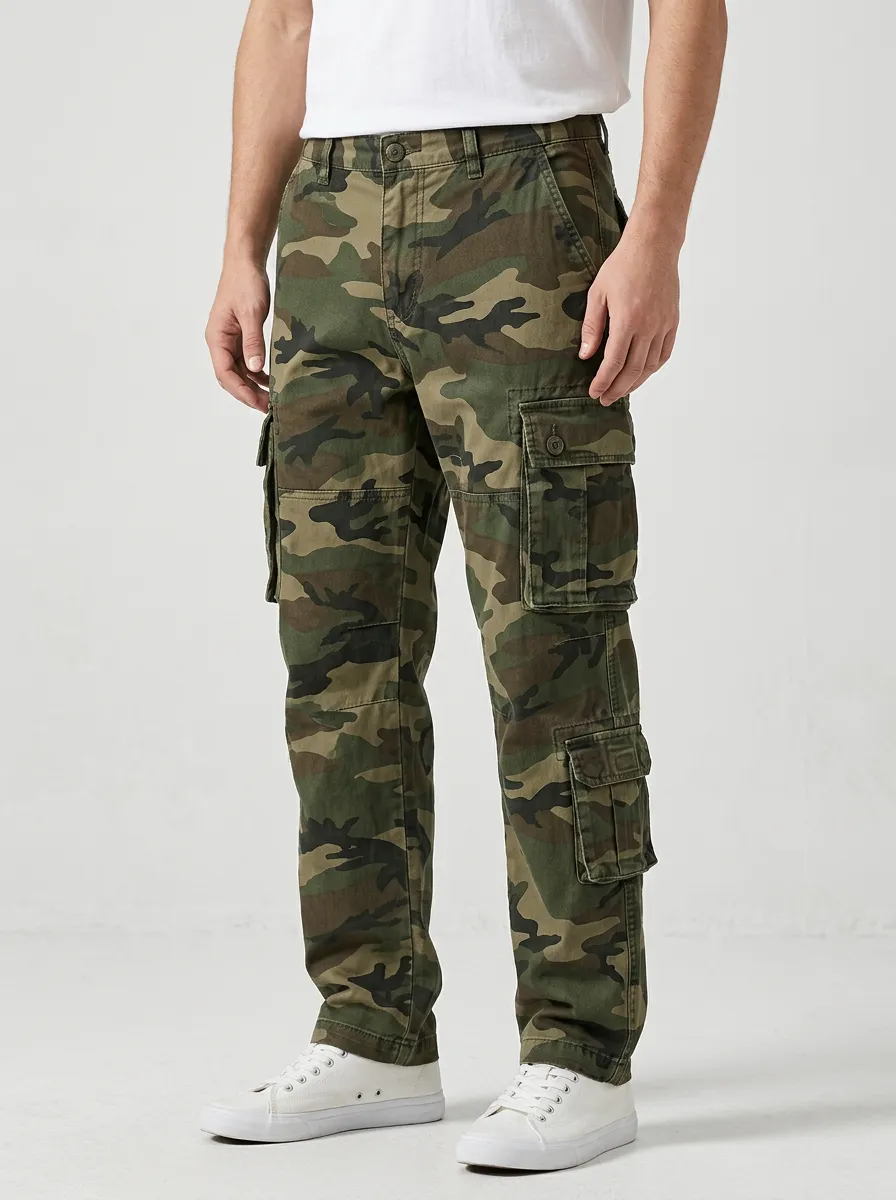 Mission-Inspired Camouflage Military-Inspired Camouflage Cargo Pants