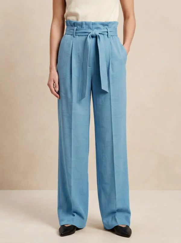 Casual Geometric High Rise Wide Leg Pants