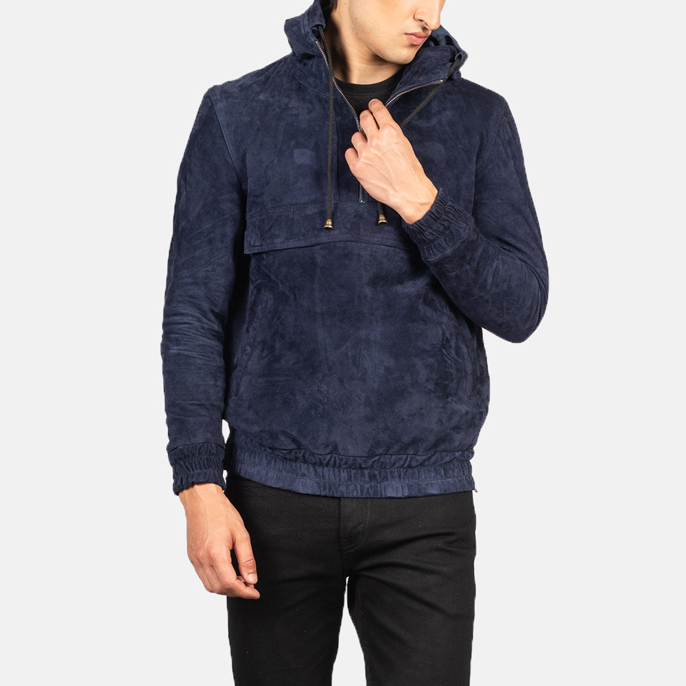Men's Hooded Suede Jacket