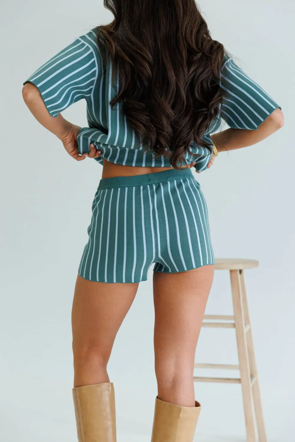 Classic Striped Drawstring Casual Shorts