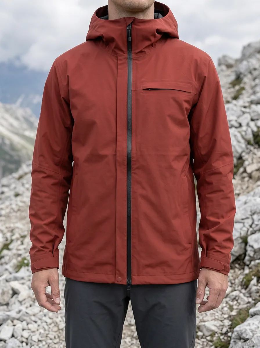 Men's Backcountry Hiking Mountain Graphic Printed Hooded Jacket