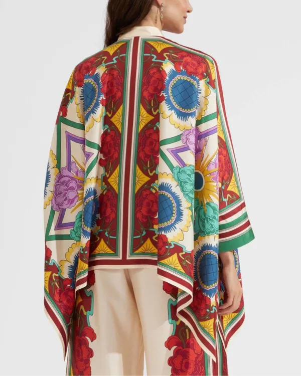 Baroque Palace Print Twill Blouse Set