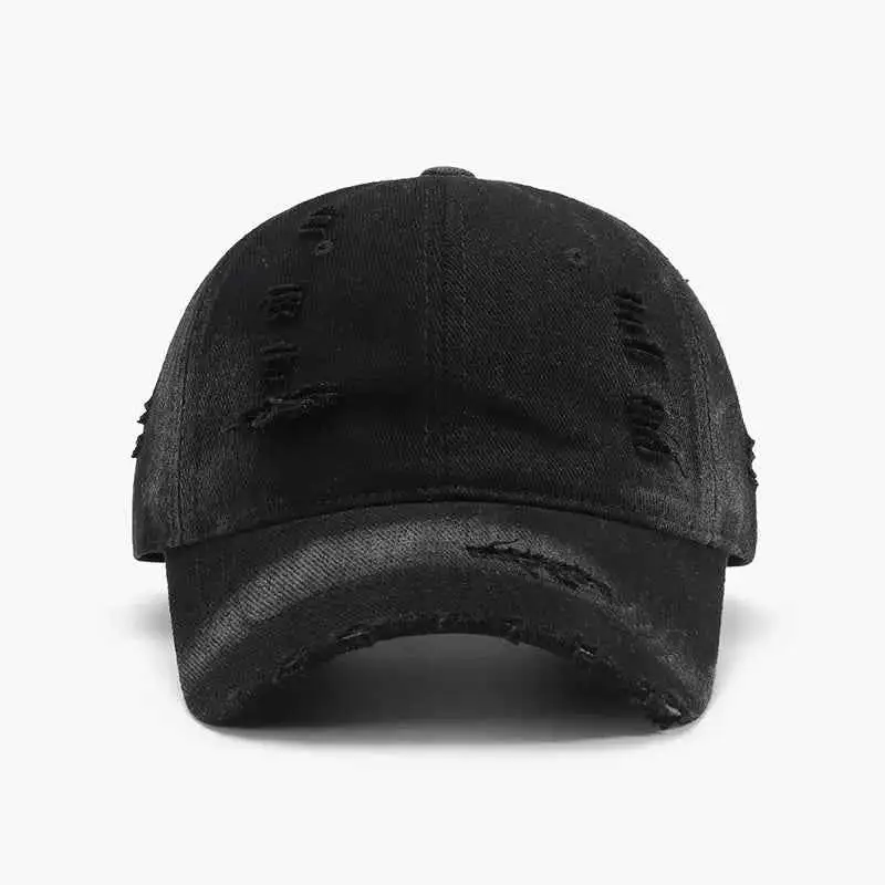 Distressed Adjustable Cotton Hat