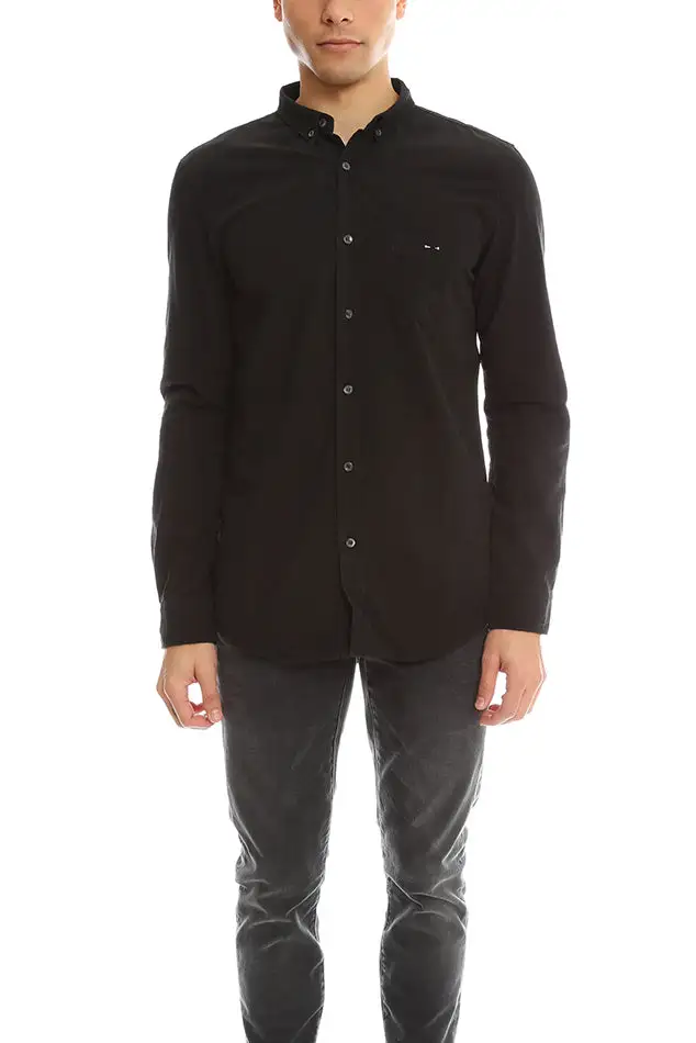 Button Down Cotton Pocket Shirt