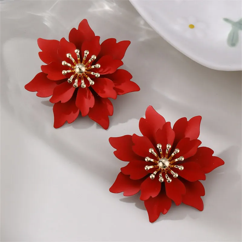 Minimal Floral Statement Earrings