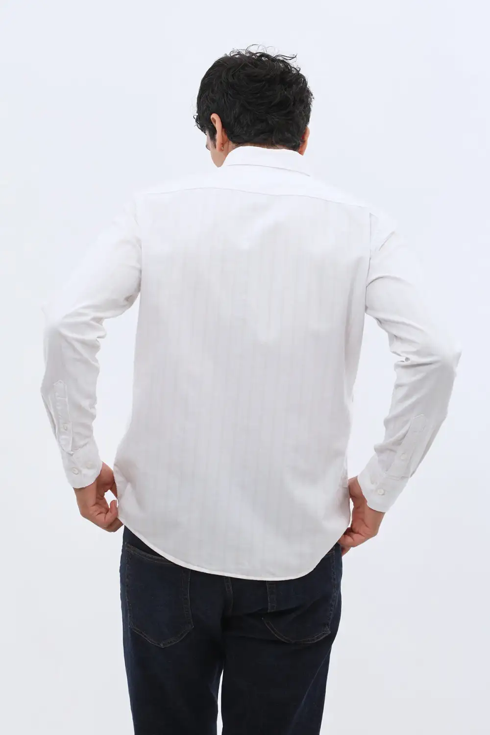 Oxford Striped Cotton Men's Button Down Shirt