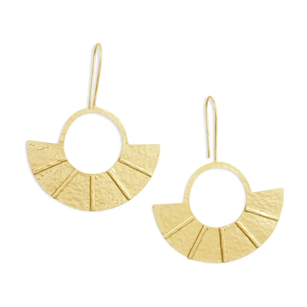 Flowing Rustic Artful Statement Earrings