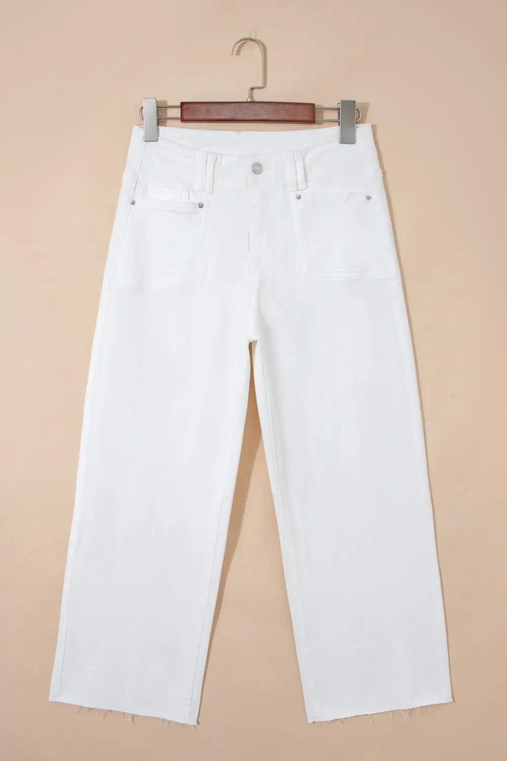 Women's Raw Hem Ankle Length Loose Jeans