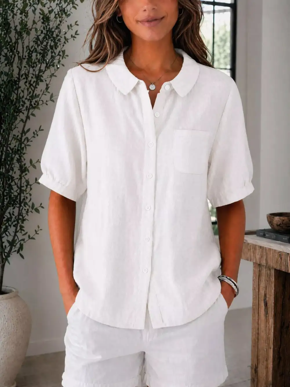 Button-Up Short Sleeve Shirt