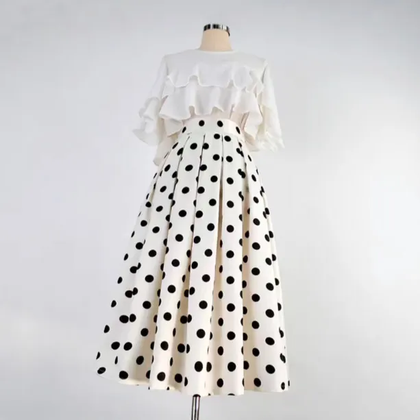 Balanced Textured Everyday Casual Polyester Skirt
