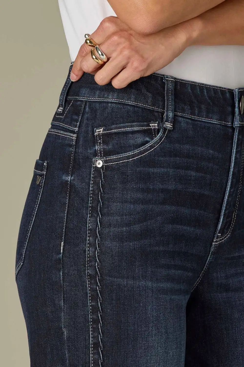 Everyday   Double Side Seam Stitch Detail Petite Jeans