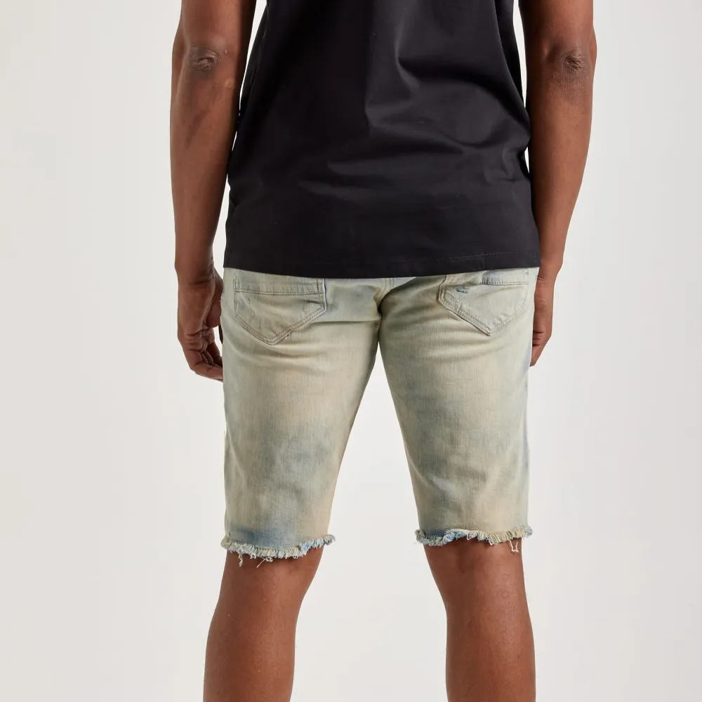 Basic Distressed Denim Shorts