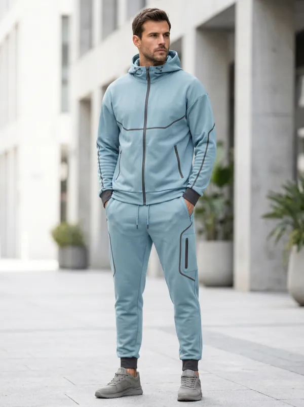 Hooded Tactical-Inspired Unisex Zip Hoodie Tracksuit Sweatsuit