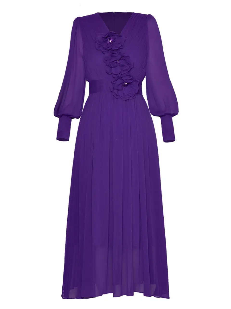 Chiffon Romantic Lantern Maxi Dress