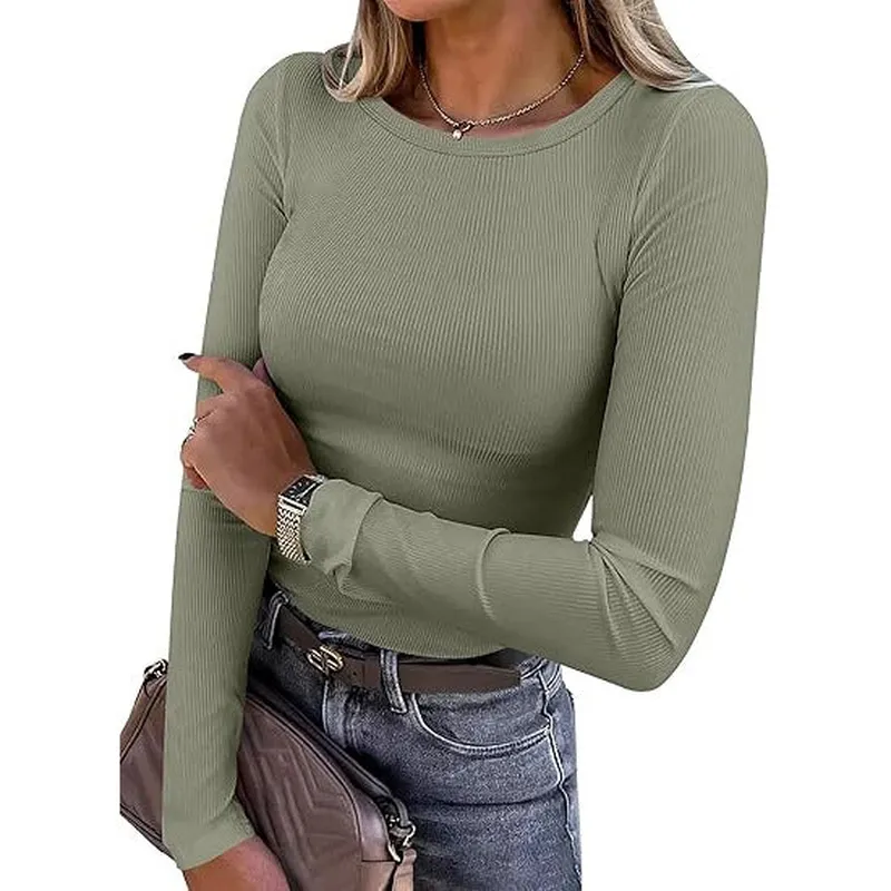 Women's Ribbed Long Sleeve Top