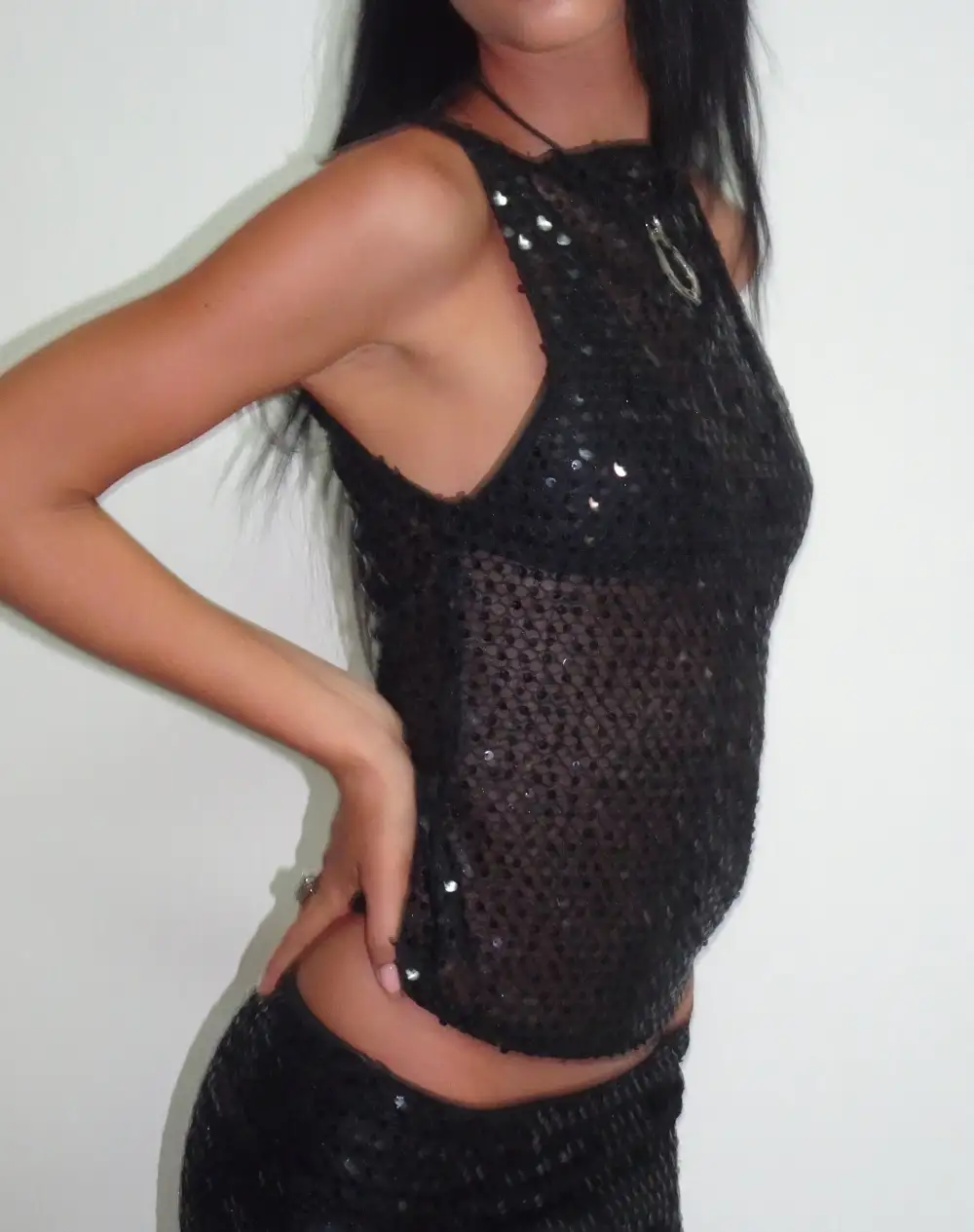 Refined Sequin Knit Tank Top