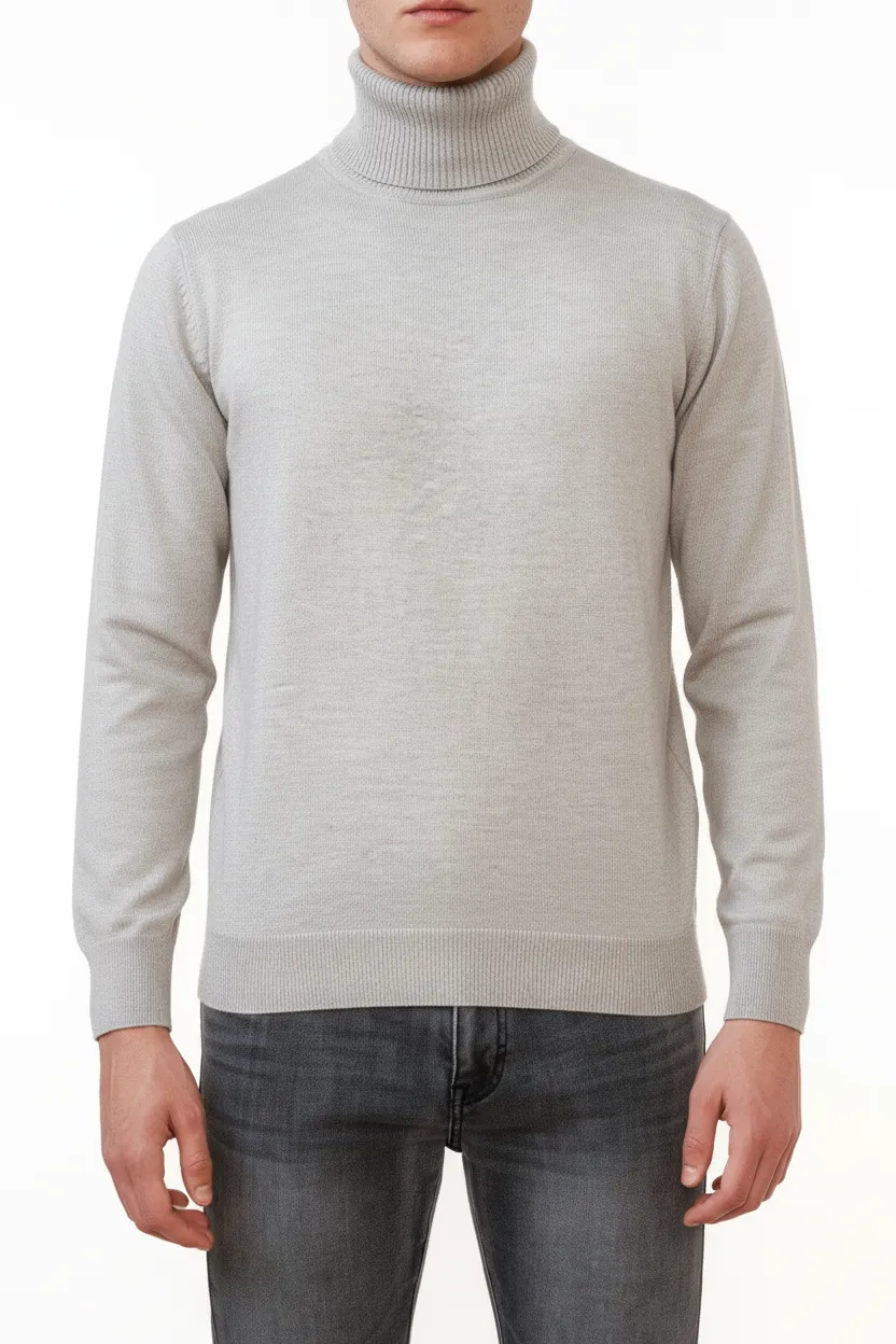 Timeless Slim Fit Viscose Turtleneck Sweater