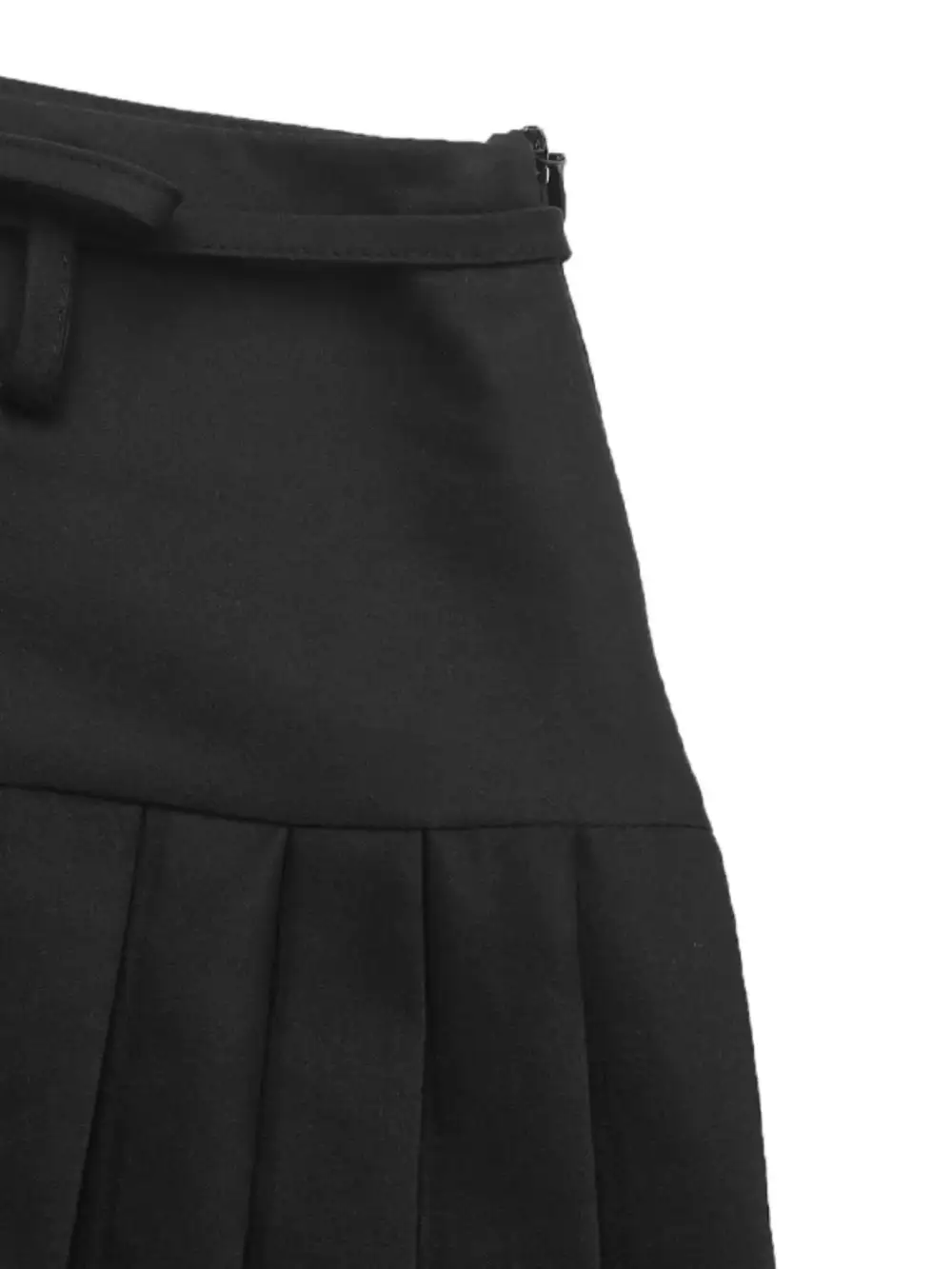 Pleated Tied Mini Skirt