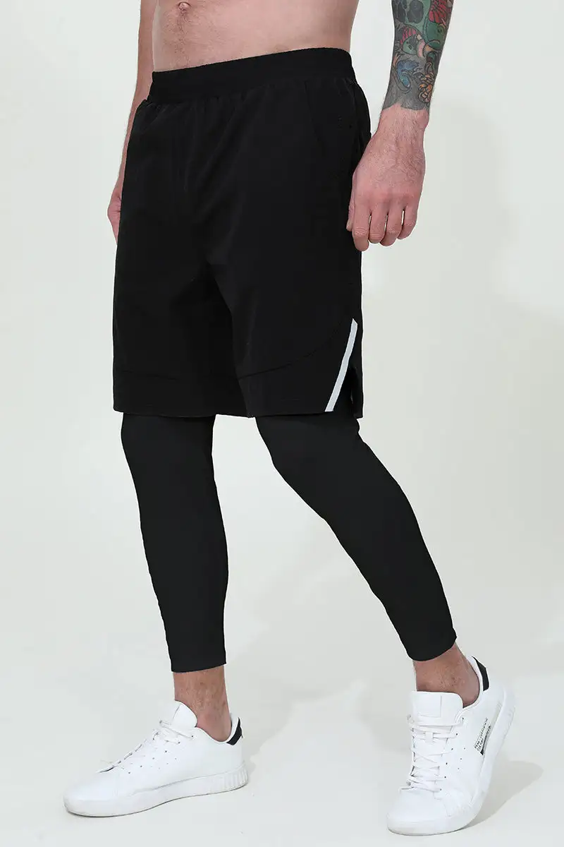 Dual Layer Stretch Athletic Shorts