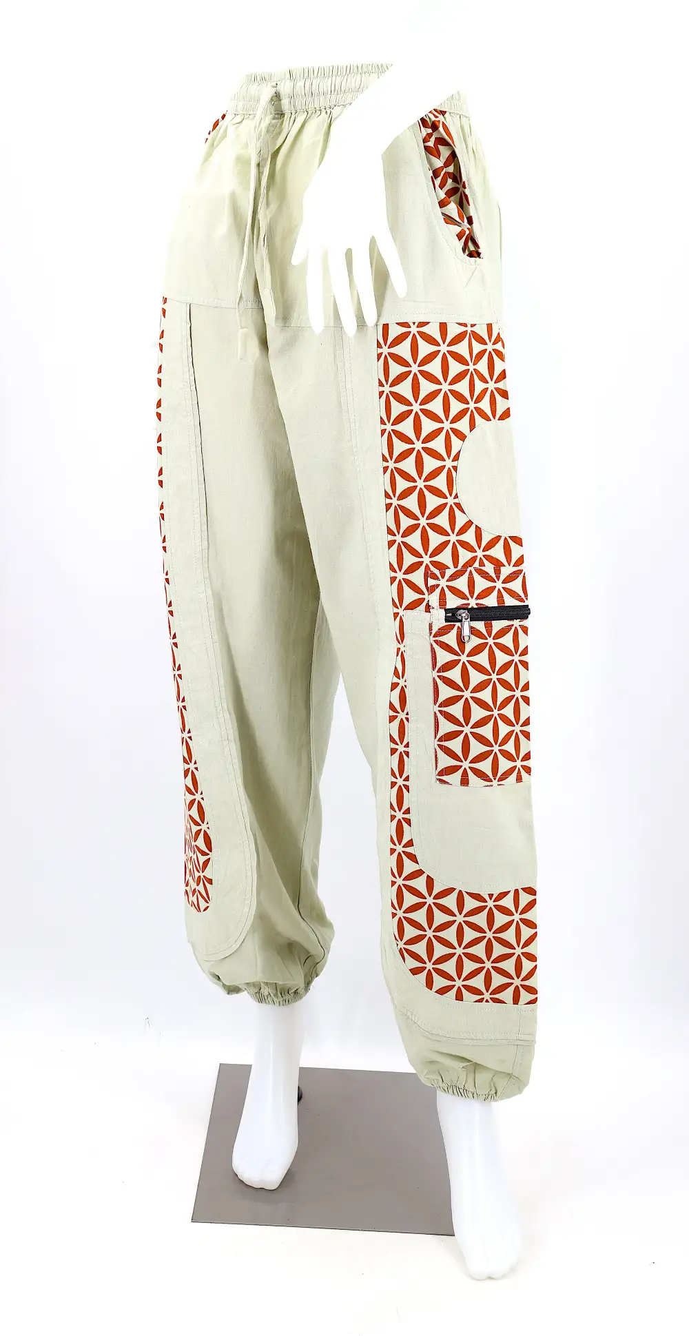 Women's Easy Fit Harem Patchwork Drawstring Pants