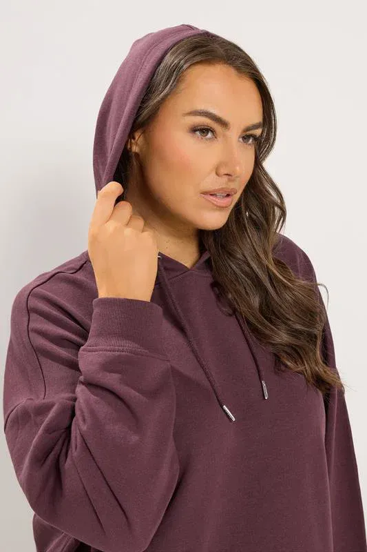 Burgundy Red Drawstring Hoodie