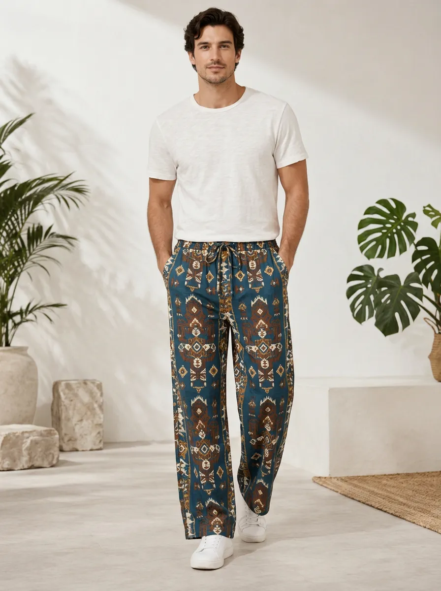 Men's Bohemian Tribal Pattern Pants