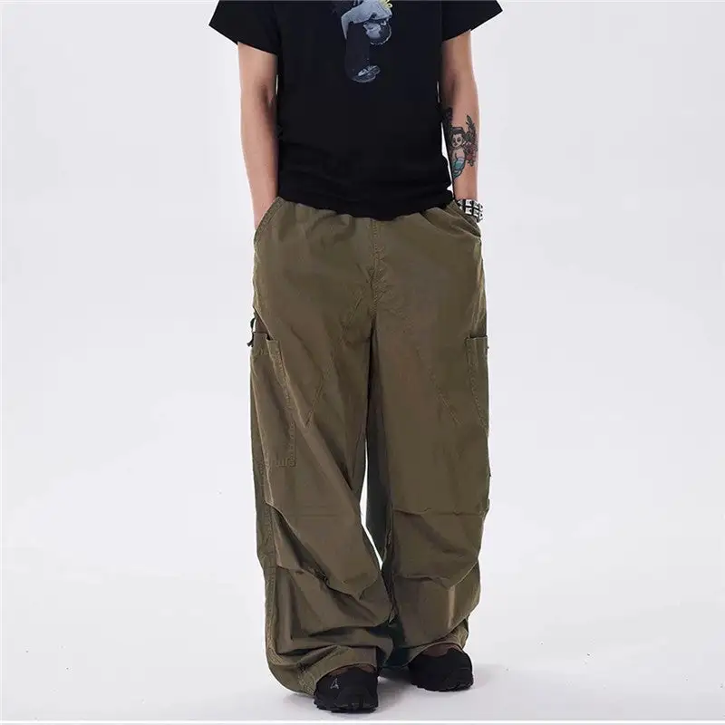 Women's Drawstring Parachute Cargo Pants