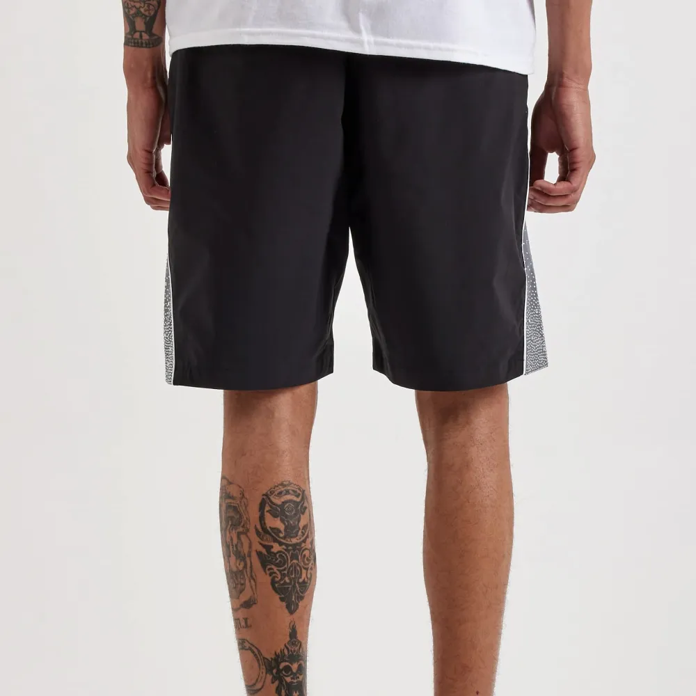 Relaxed Rhinestone Nylon Shorts
