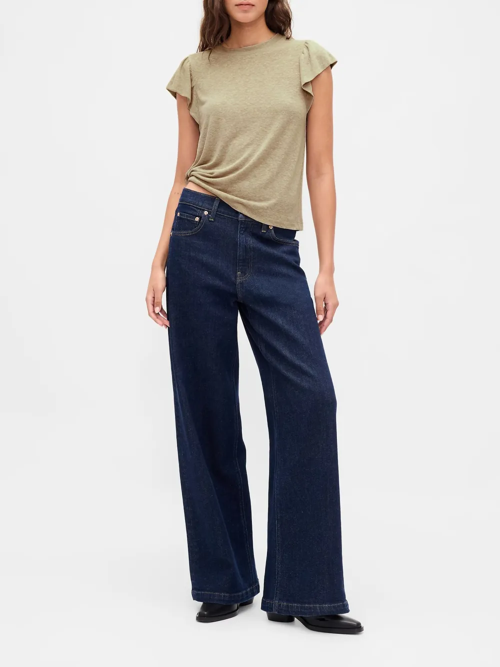 Solid Color Fitted T-Shirt