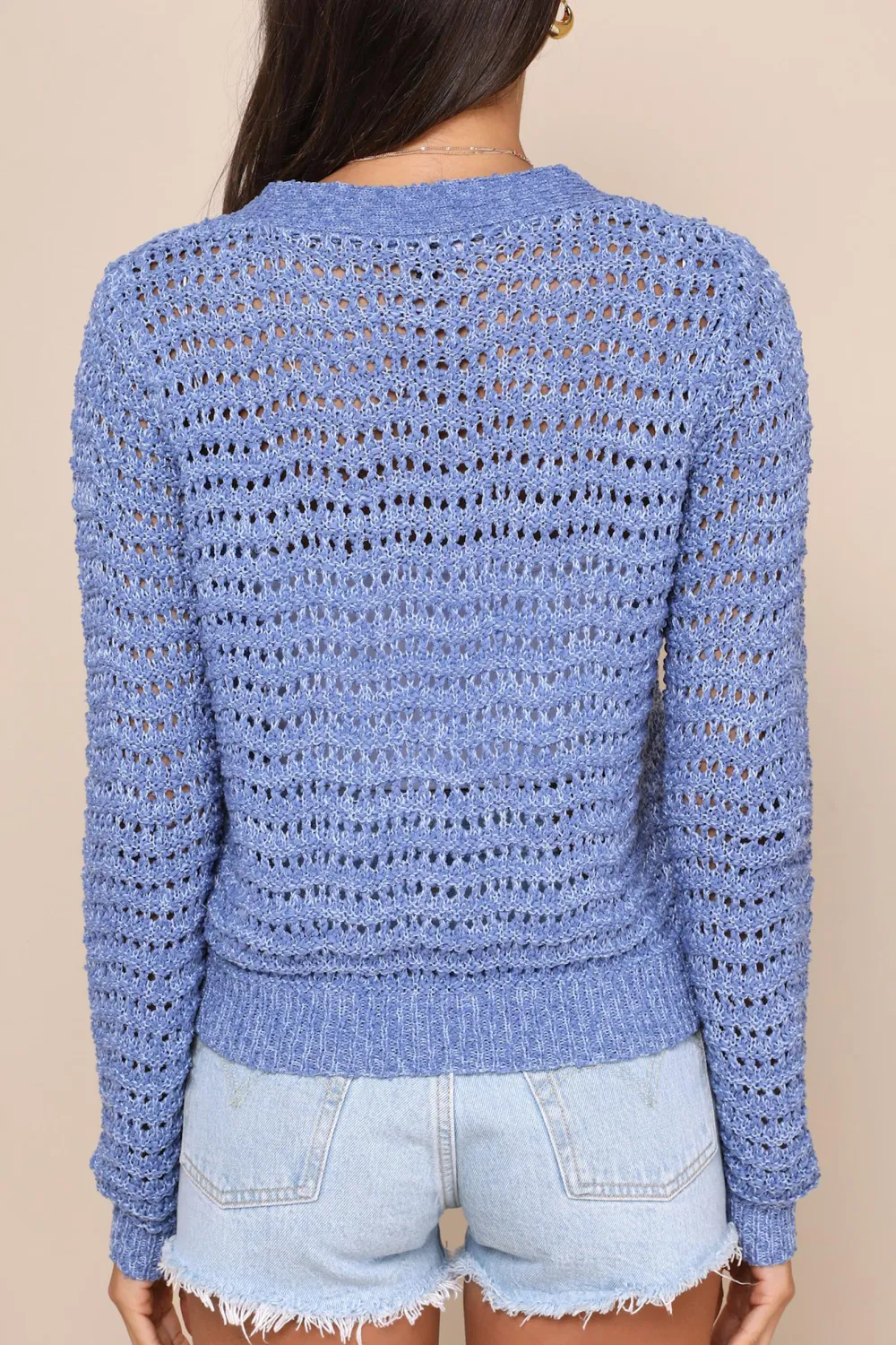 Loose Knit Button-Up Cardigan Sweater