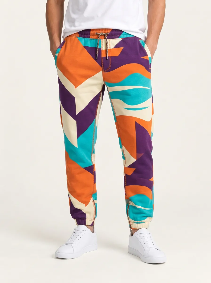 Men's Geometric Printed Joggers