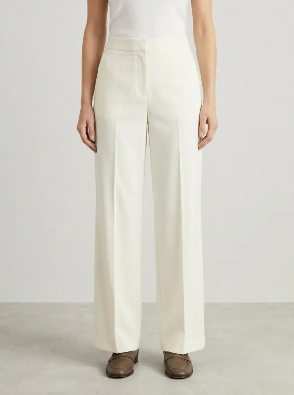 Office Printed Wide-Leg Trousers