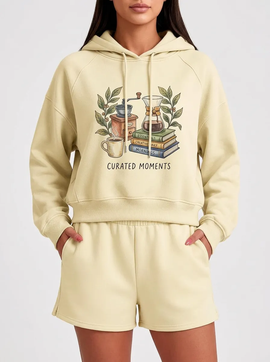 Women's Coffee Book Curated Moments Graphic Hoodie