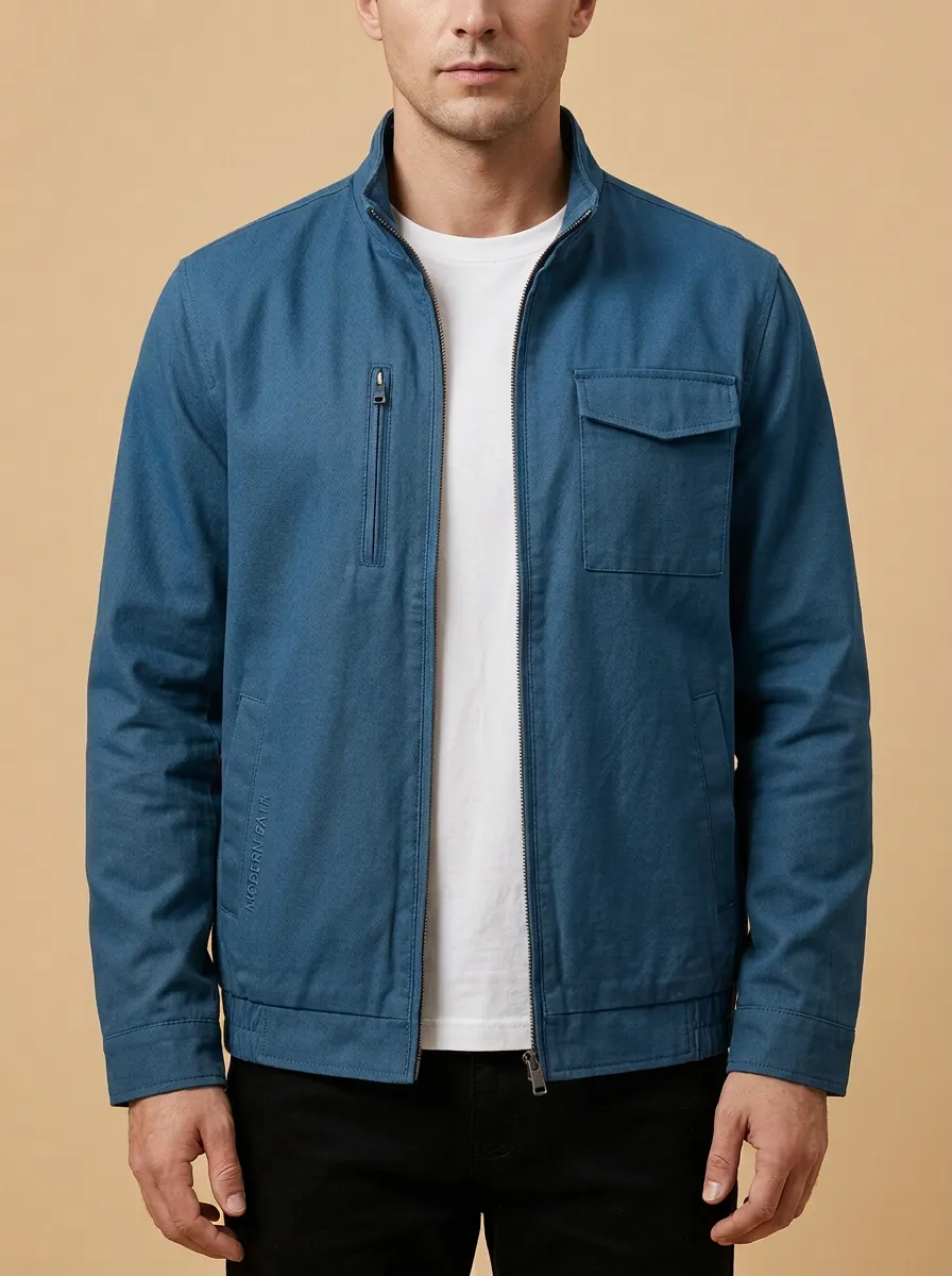 Zip Utility Collar Jacket