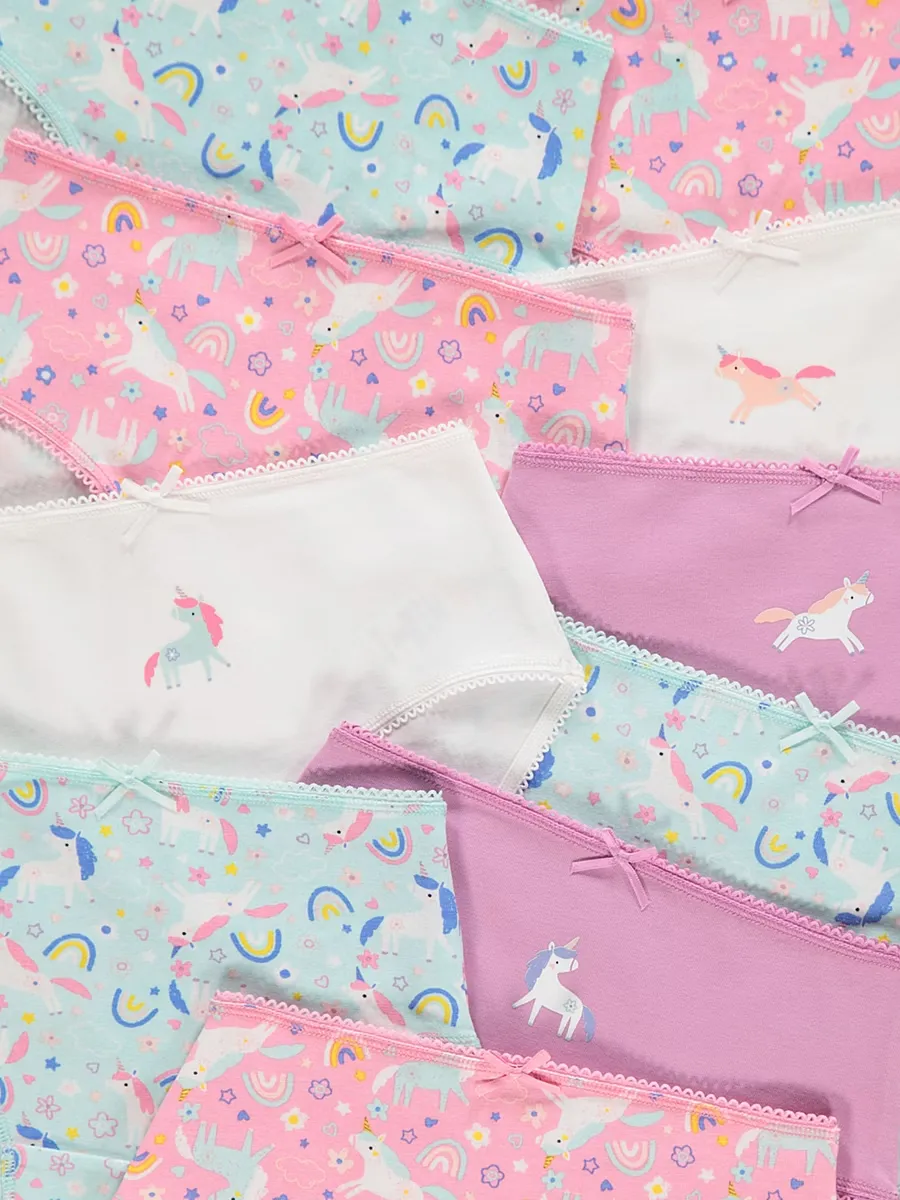 Unicorn Rainbow Briefs 10 Pack