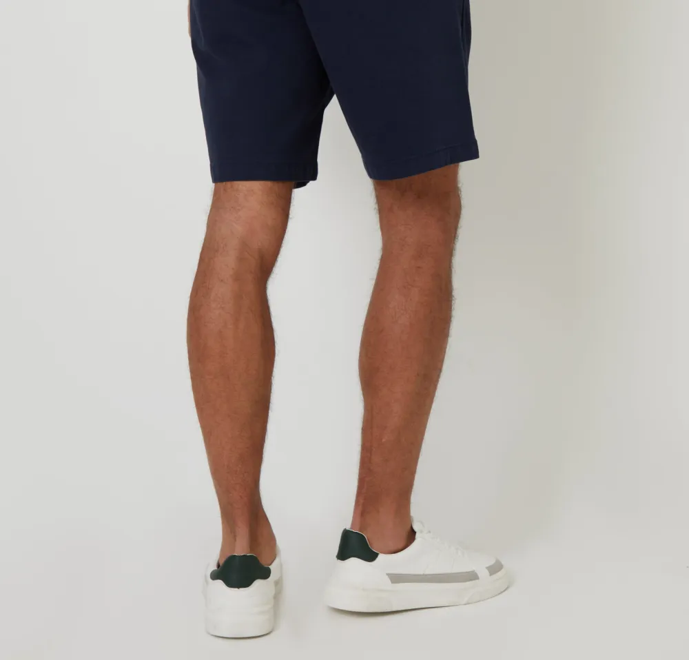 Men's Navy Regular-Fit Stretch Chino Shorts