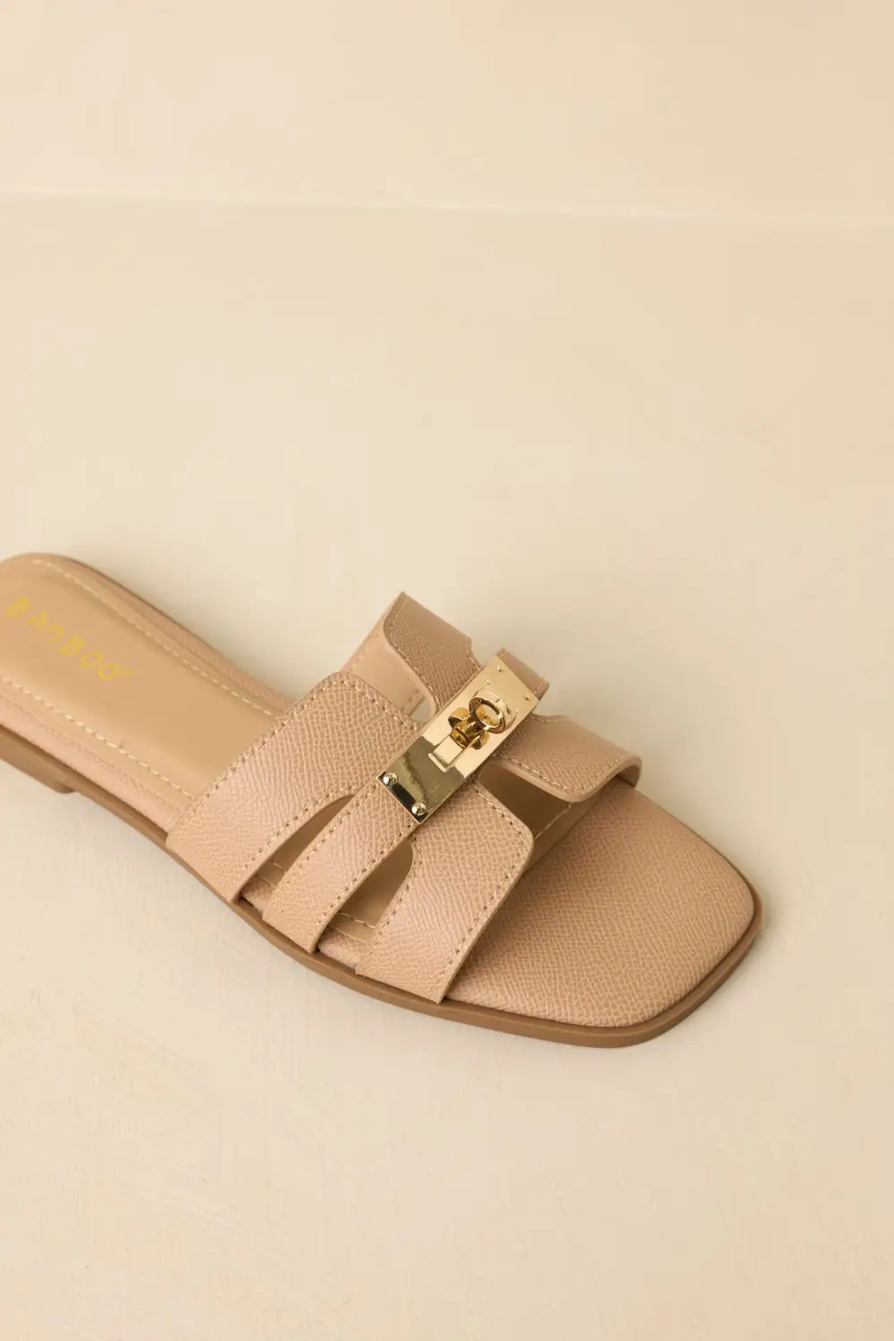 Softened Faux Leather Leather Sandals