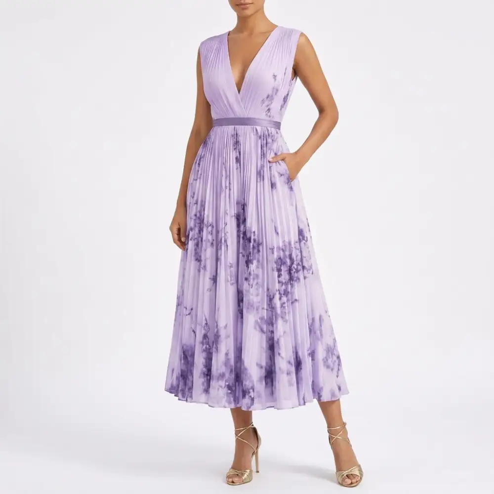 Floral Draped Maxi Dress