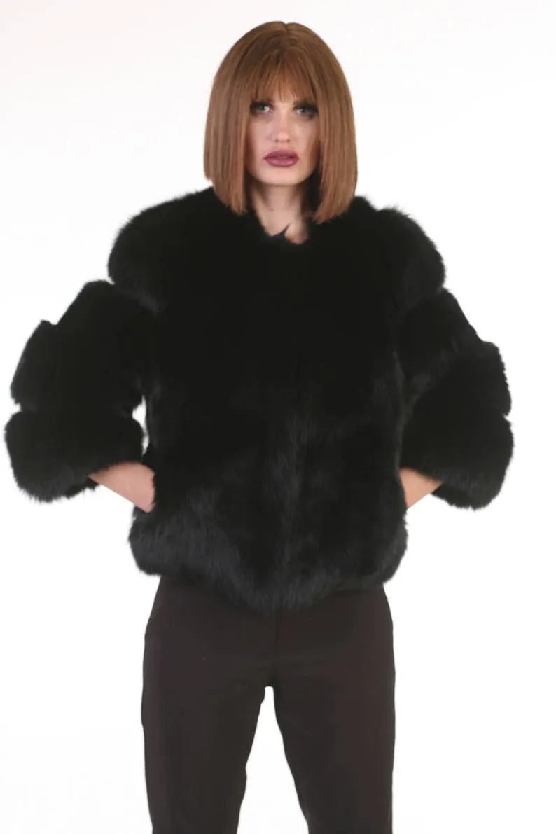 Black Fox Fur Coat Women’s