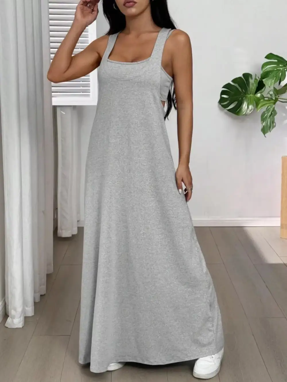Scoop Neck Cami And Maxi Dress Set