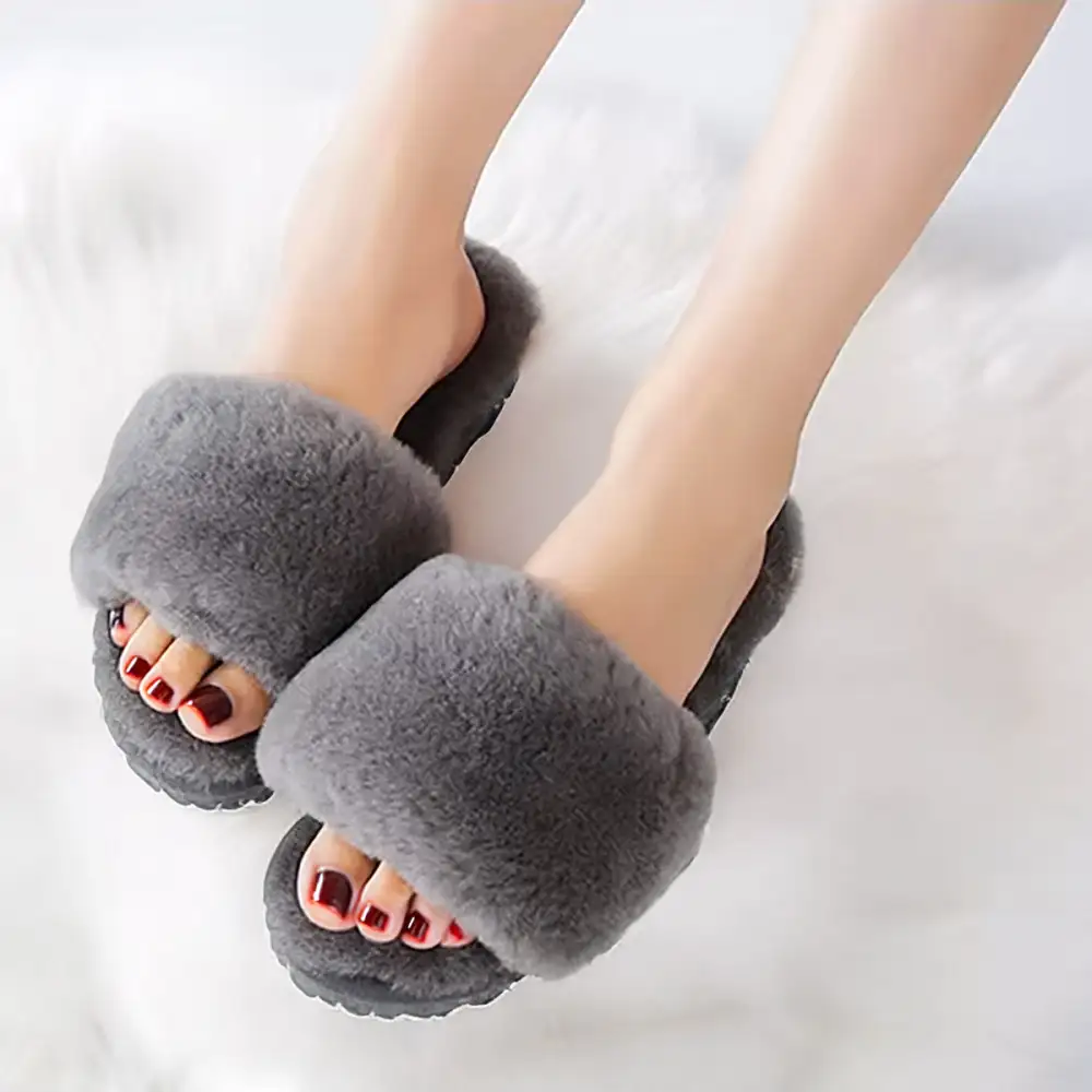 Soft Feel Plush Lined Comfort Slippers