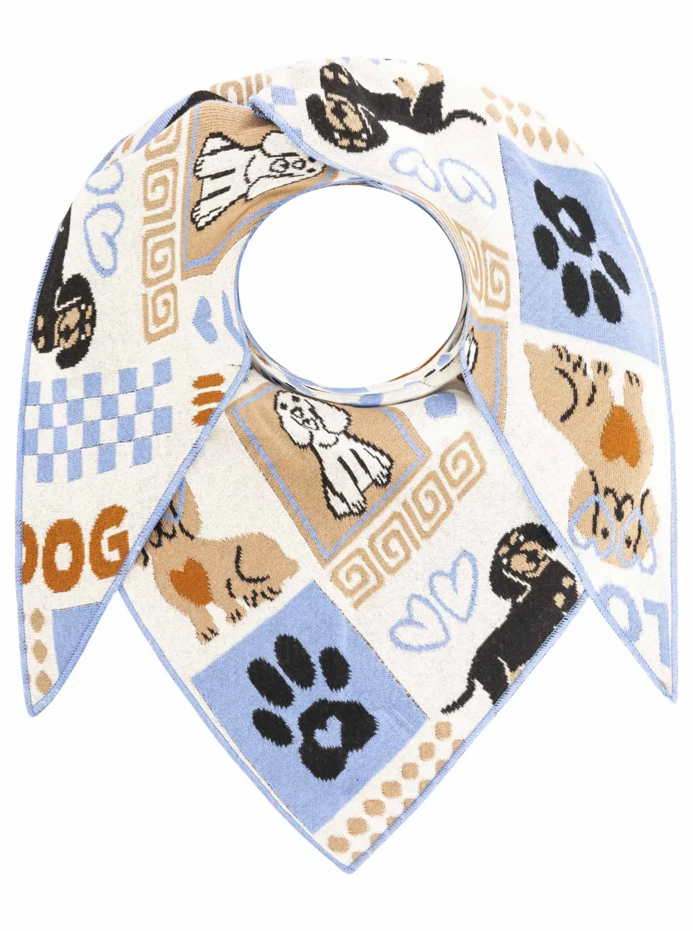 Classic Lightweight Cotton Wool Heart Pattern Fashion Scarf