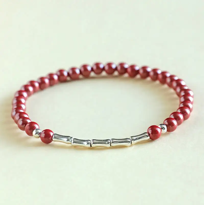 Cinnabar Sterling Silver Concentration Bracelet