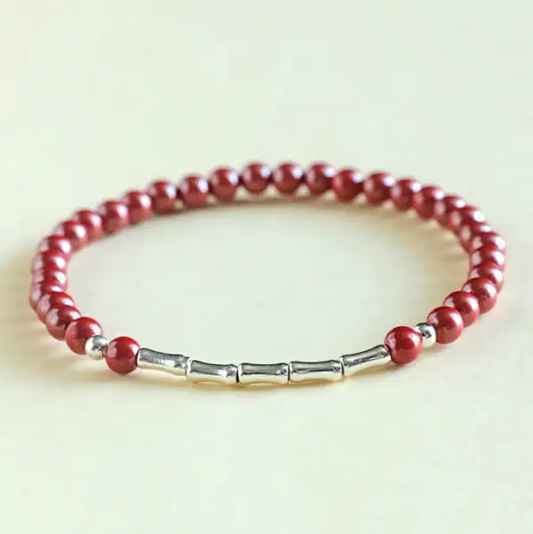 Cinnabar Sterling Silver Concentration Bracelet