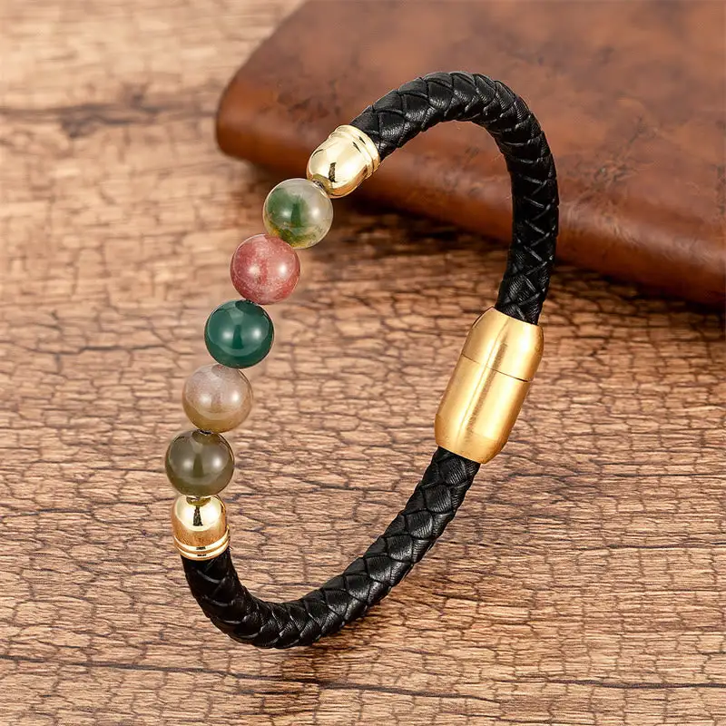 Agate Tiger Eye Lava Rock Onyx Lazurite Bracelet