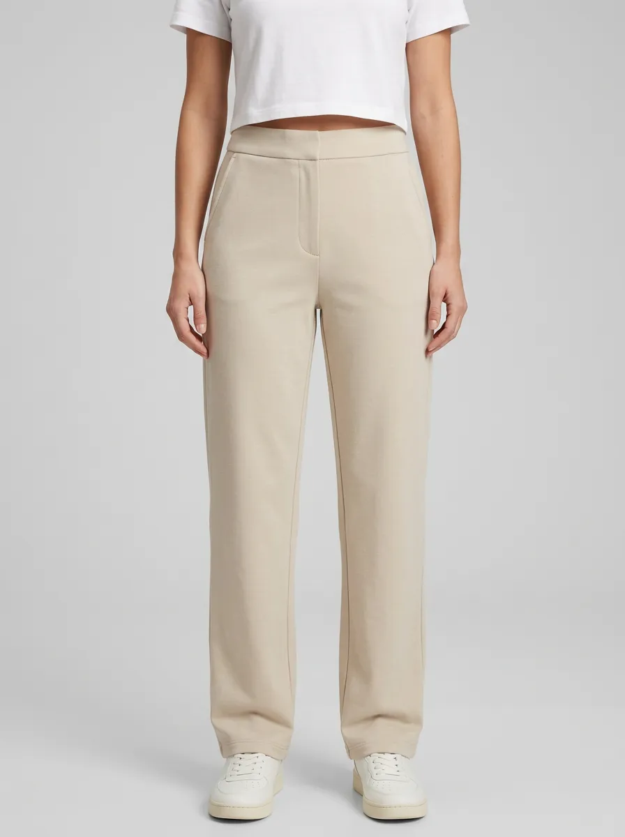 Women's High-Rise Straight-Leg Trousers