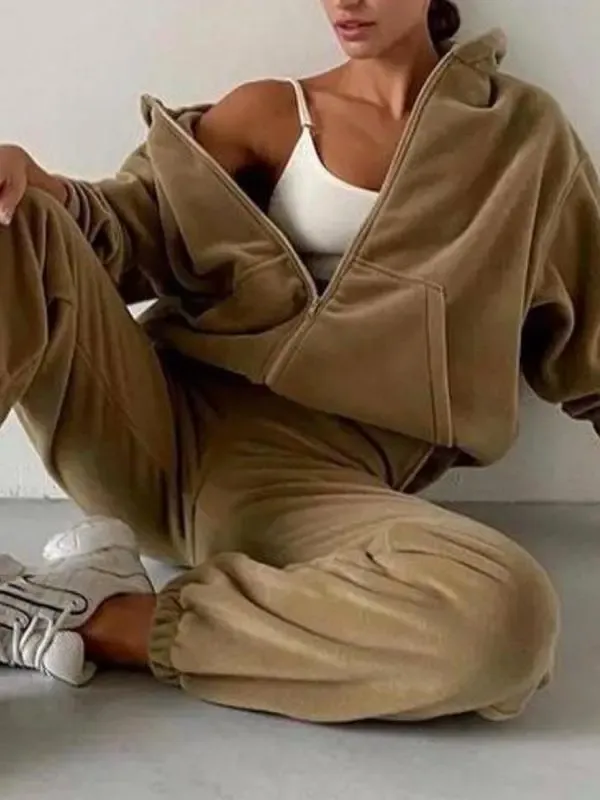 Fashionable sports casual sweatshirt set