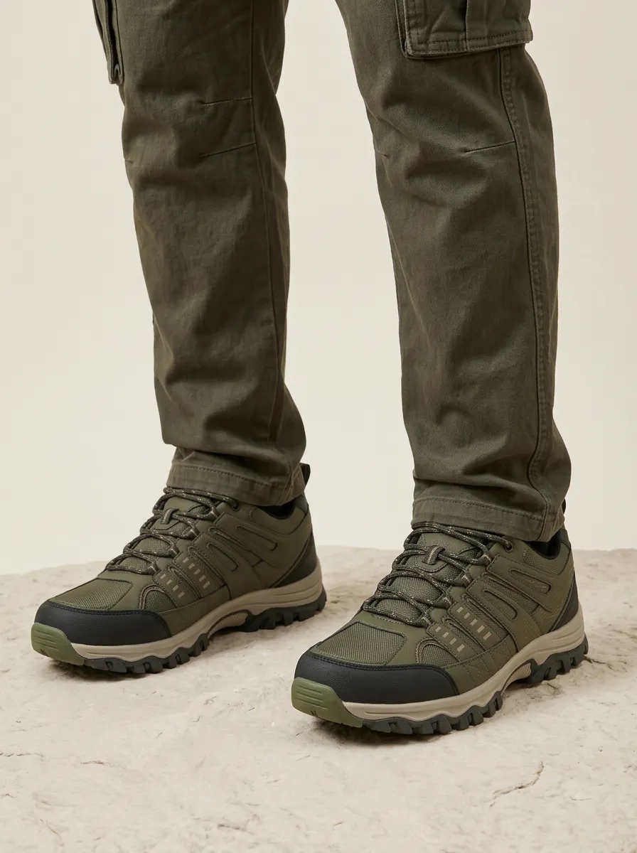 Men's Casual Outdoor Hiking Mesh Printed Hiking Shoes
