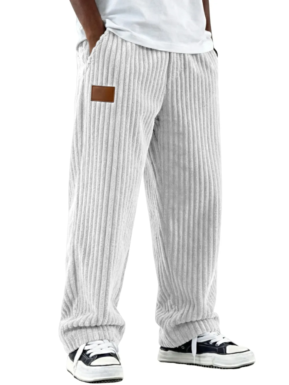Relaxed Corduroy Seamed Detail Pants
